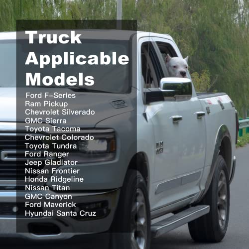 Meginc Dog Car Seat Covers for Back Seat, Waterproof Pet Bench Seat Cover for Trucks Ford F-Series/Chevrolet Silverado/Ram/GMC Sierra 600D Heavy Duty Scratch Proof Nonslip Truck Seat Covers for Dogs