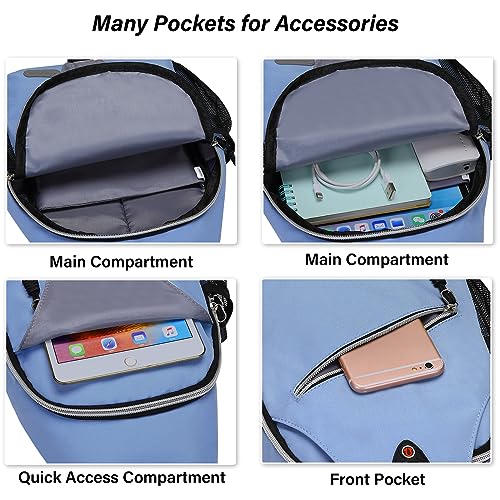 MOSISO Sling Backpack, Multipurpose Crossbody Shoulder Bag Travel Hiking Daypack, Royal Blue, Medium