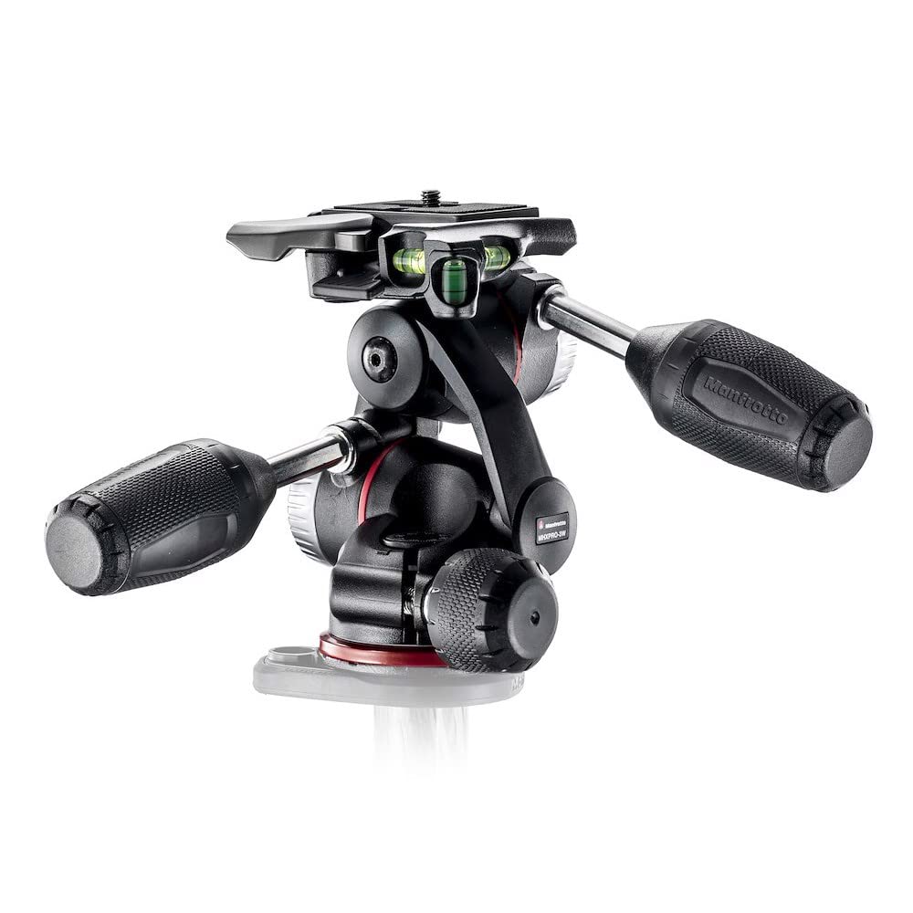 Manfrotto X-PRO 3-Way Tripod Head, for Camera Tripods, Fluid Ball Head, Camera Stabilizer, Photography Accessories for Content Creation, Professional Photography