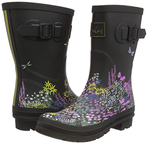 Joules Women's Molly Welly Rain Boot, Pink Leopard, 7