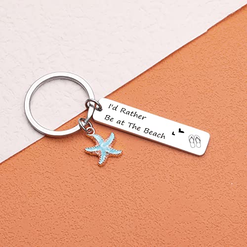 ORZOESD Beach Keyring Ocean Jewelry Sea Lover Gift Natural Gift Beach Lover Jewelry Sister Gift Daughter Gift, Standard