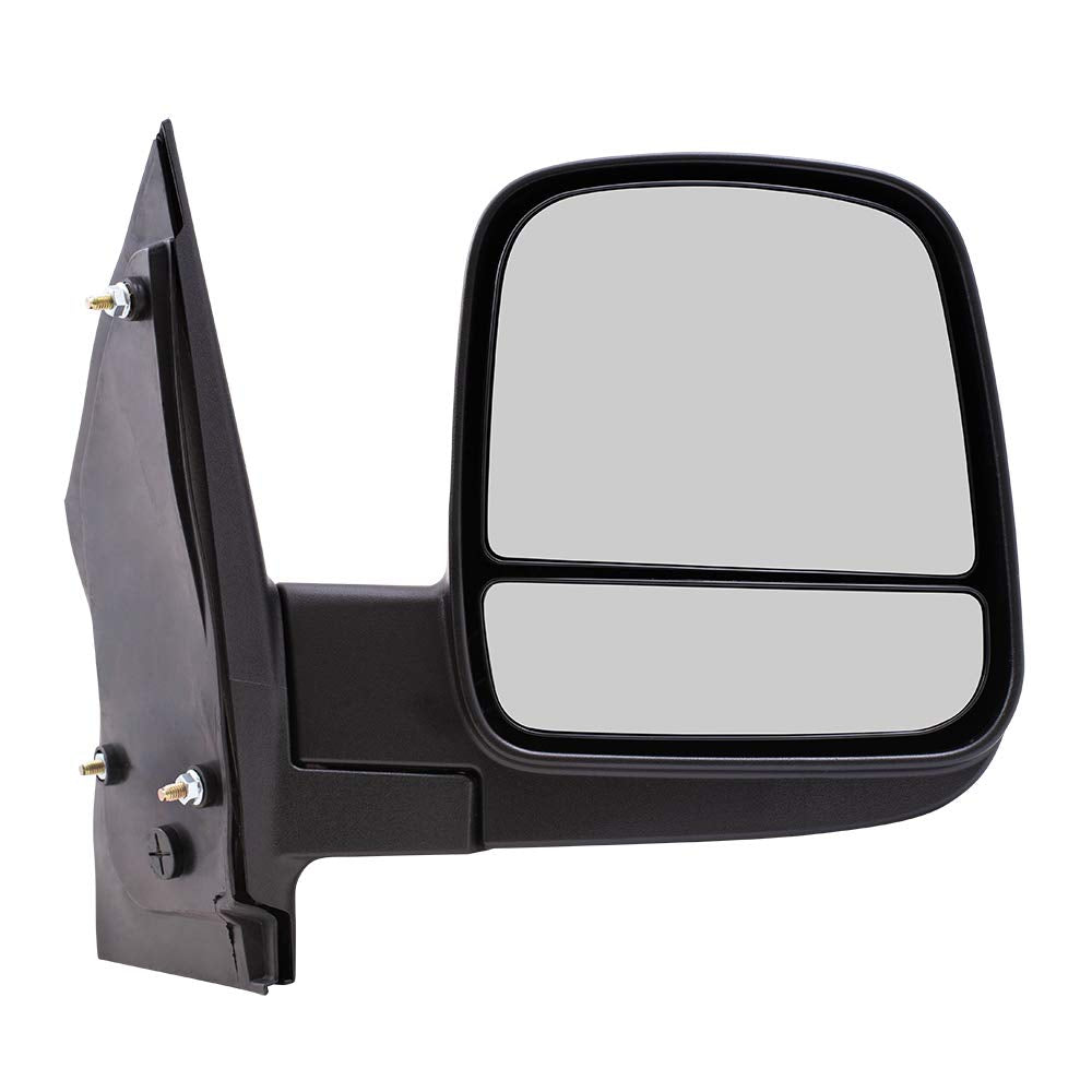 Brock 1333-7301R Passenger Side Right Standard Type Manual Door Mirror Textured Black With Dual Glass Compatible With 2003-2024 Chevrolet Express 2003-2024 GMC Savana