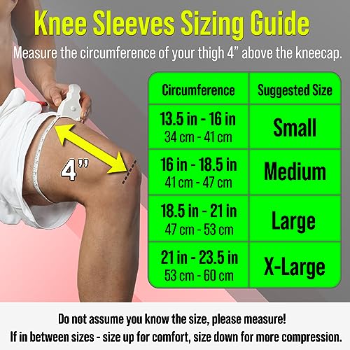 BLITZU 2 Pack Knee Brace, Compression Knee Sleeves for Men, Women, Running, Working out, Weight Lifting, Sports. Knee Braces Support for Knee Pain Meniscus Tear, ACL, Arthritis Pain Relief. Beige S