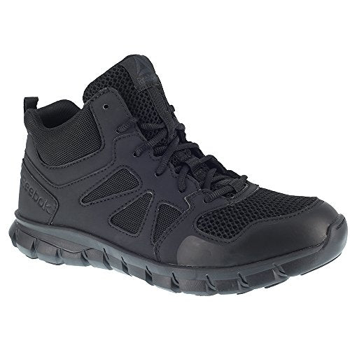 Reebok Work Men's RB8405 Sublite Cushion Tactical Mid Cut Soft Toe Shoe Black Military, 7 M US