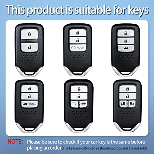 SK CUSTOM zinc alloy Smart Key Case Cover for HONDA ACCORD, ACCORD HYBRID, ACCORD HYBRID EX-L, ACCORD HYBRID TOURING, CIVIC, CIVIC (TYPE R,TOURING) CLARITY CR-V CR-Z CROSSTOUR FIT HR-V INSIGHT