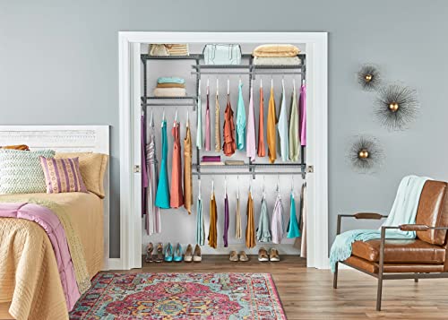 ClosetMaid ShelfTrack Wire Closet Organizer System and ShelfTrack 2ft. to 4ft. Adjustable Closet Organizer Kit, White