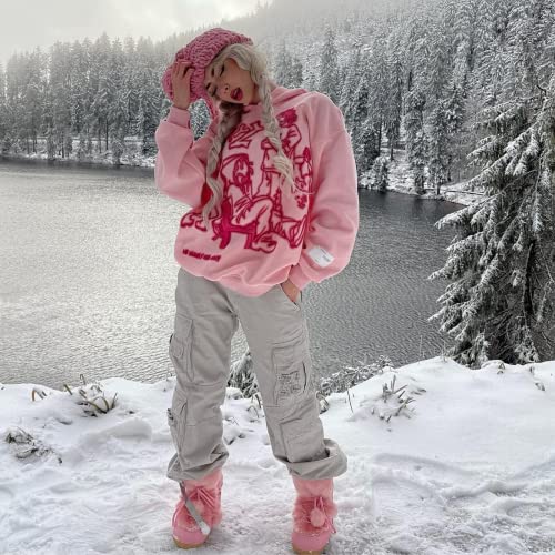 YEOU Men's Fashion Pullover Hoodie Sweatshirt Fleece Y2K Harajuku Hip Hop Streetwear Casual Sweatshirt Hooded