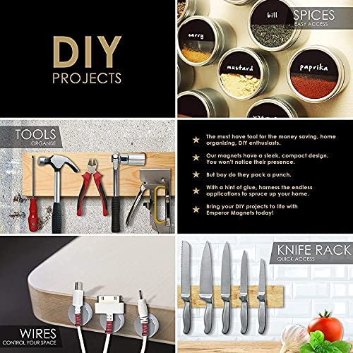 DIYMAG Refrigerator Magnets 80PCS, 5 Different Size, Small Round Disc Cylinder Magnets for Whiteboard, Hobbies, Dry Erase Board and Office Magnets
