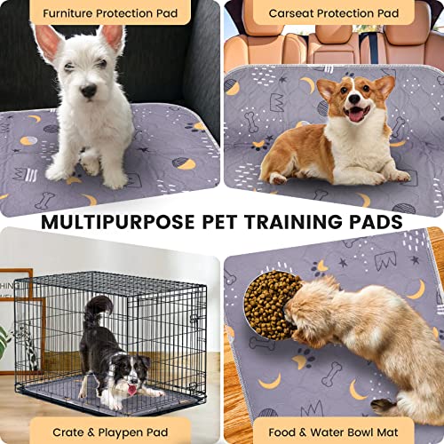 UPSKY Washable Pee Pads for Dogs 4 Pack 18” x 24” Reusable Puppy Pads Waterproof Pet Training Pads, Non-Slip Dog Mats Fast Absorbent Whelping Pads for Playpen, Potty, Crate, Bed