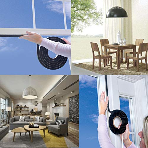 MXCELL High Density Foam Tape Waterproof Sealing Strip CR Strips Neoprene Single-Sided Adhesive EVA Seal 1in X 1/8in X 16.7Ft