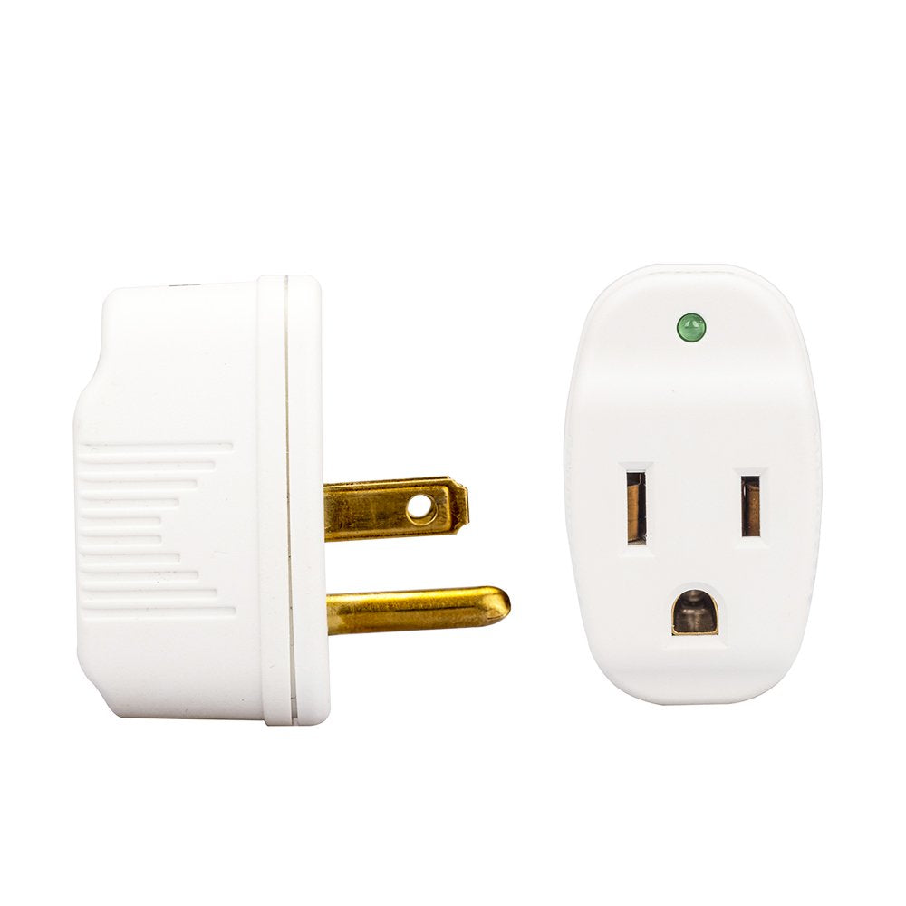 KMC Surge Tap Mini 5-Pack, 1-Outlet Grounded Surge Protector Adapter, 640 Joules, Power Plug Adapter