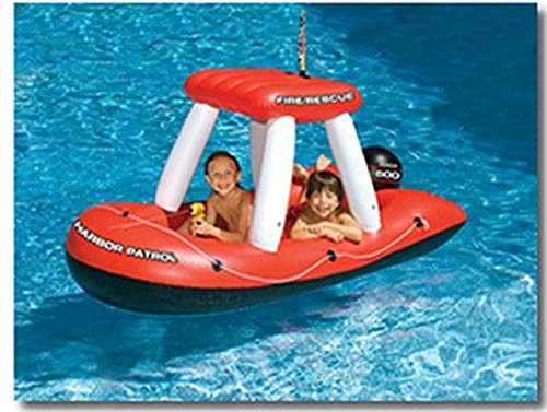 Swimline Fireboat Squirter Inflatable Pool Toy Red/White, 60 X 33 X 32"