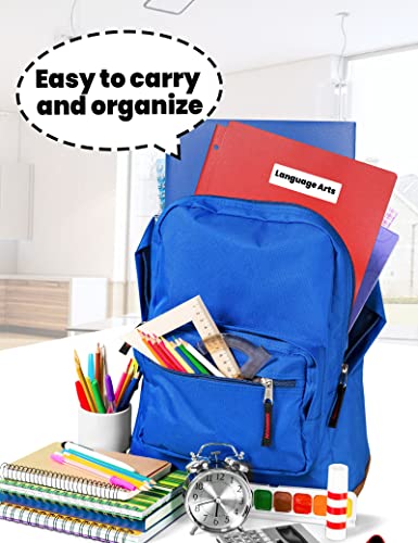 SUNEE 3 Hole Folders with Pockets (6 Pack, Assorted Color) Plastic Folders for 3 Ring Binder, Heavy Duty Binder Folder for Document for School, Students, Teachers, Office Staf