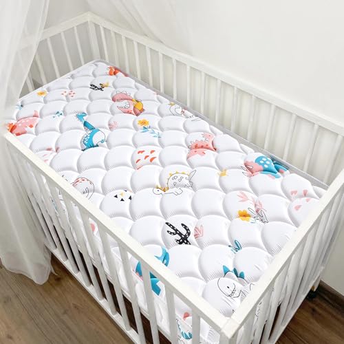 Letmxiu Premium 5" Crib Mattress and Toddler Mattress, Dual-Sided and Firm Toddler Bed Mattress, Hypoallergenic Toddler Mattress for Toddler Bed, Non-Toxic Fits Standard Crib and Toddler Bed