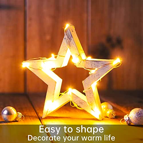 12 Pack Battery Operated Fairy String Lights 7 Feet 20 Led Waterproof Silver Wire Firefly Starry Moon Lights for Bedroom DIY Party Wedding Patio Christmas
