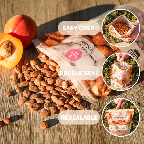 Mighty Apricot USDA Organic Bitter Apricot Kernels(1LB) 16oz, Natural Raw Bitter Apricot Seeds, Vegan, Non-GMO, Gluten Free, Great source of Vitamin B17 and B15, Maximum 3 Kernels/day