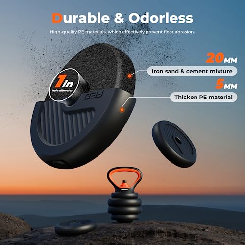 FEIERDUN Adjustable Dumbbells, 20lbs Free Weight Set with Connector, 4 in1 Dumbbells Set Used as Barbell, Kettlebells, Push up Stand, Fitness Exercises for Home Gym Suitable Men/Women
