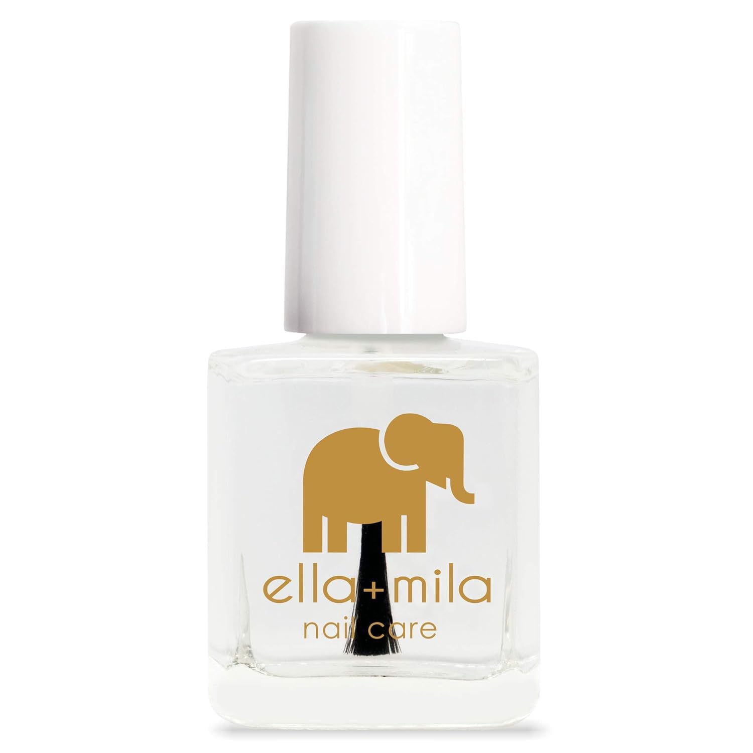 ella+mila "In a Rush Fast Dry Top Coat Nail Polish with High Glossy Shine. This clear nail polish features a UV inhibitor to resist yellowing and comes in a 0.45 fl oz bottle