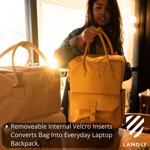 Langly Sierra Camera Backpack: A Modern & Travel-friendly Photography Backpack Compatible With Both 18in Laptop & All Camera Gear 24L (Apen-Gold)