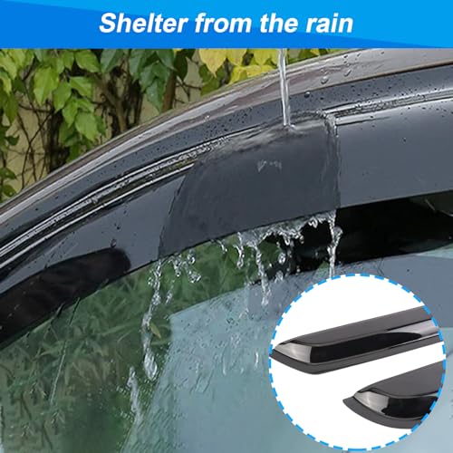 Rain Guards Window Visors for Ford Raptor F-150 Super Crew Cab 2004-2008, Side Window Deflectors, Wind Deflectors, Weather Protection Visors - Premium Ford Raptor Accessories