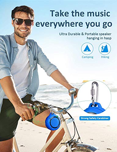 Kunodi Bluetooth Shower Speaker with IPX7 Waterproof, Crisp Clear Sound, True Wireless Stereo, Clip Portable for Pool Beach Boat Kayak Float Golf