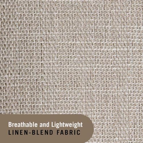 Perry Ellis Men's Essentials Linen Dress Pant, Modern Fit, Solid Twill, Lightweight (Waist Size 29 - 42), 33W x 30L, Natural Linen Herringbone