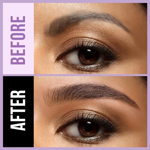 Microblading Eyebrow Pen - Eyebrow Pencil Magical 2-in-1 Dual-Ended Waterproof Eye Brow Pencils for Women with 4-Fork-Tip & Precise Brush-Tip for Natural Hair Like Strokes, Last All-Day, Light Brown