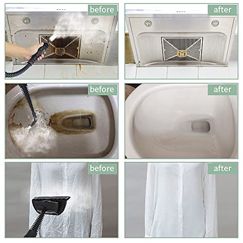 Kiato Handheld Steam Cleaner, 10 in 1 Handheld Steamer for Cleaning, Upholstery Steam Cleaner for Surface Cleaning Home, Sofa, Car, Office, Green