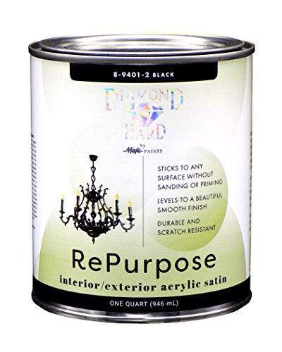 Majic Paints Interior/Exterior Satin Paint, RePurpose your Furniture, Cabinets, Glass, Metal, Tile, Wood and More, Ivory Flake, 2-Quart