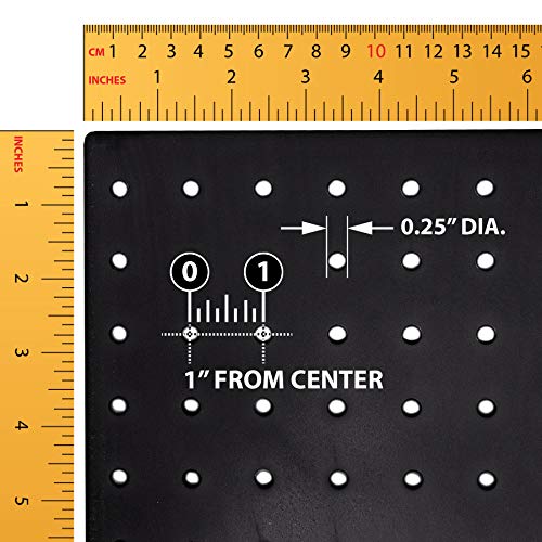 Azar Displays 900945-BLK The DIY Multi-purpose 70-piece Pegboard Wall Organizer Kit with Two Panels and Accessory Assortment, Panel Sizes: 13.5” W x 22” H each, Black