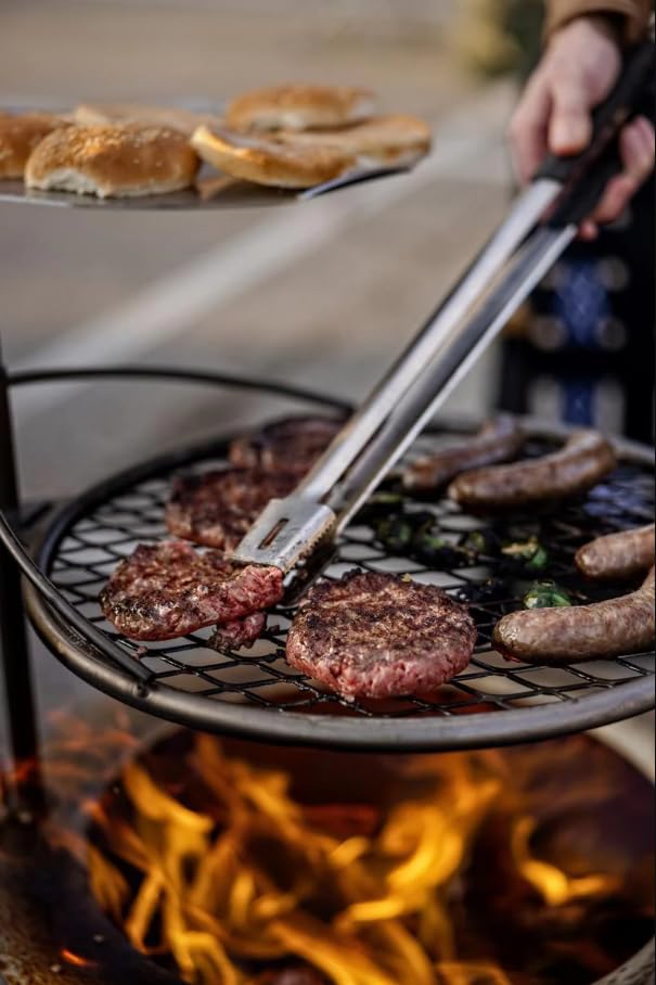 Breeo Tongs, 24" - Stainless Steel Ton Grilling Accessories - Weather-Resistant Grilling Tongs for Cooking with Silicone Grips - Grill & Griddle Accessories for Live-Fire Cooking & Backyard BBQ