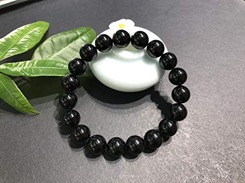 Genuine Black Tourmaline Beads for Bracelets Natural Powerful Gemstone Beads for Jewelry Making (95pcs, 4mm)
