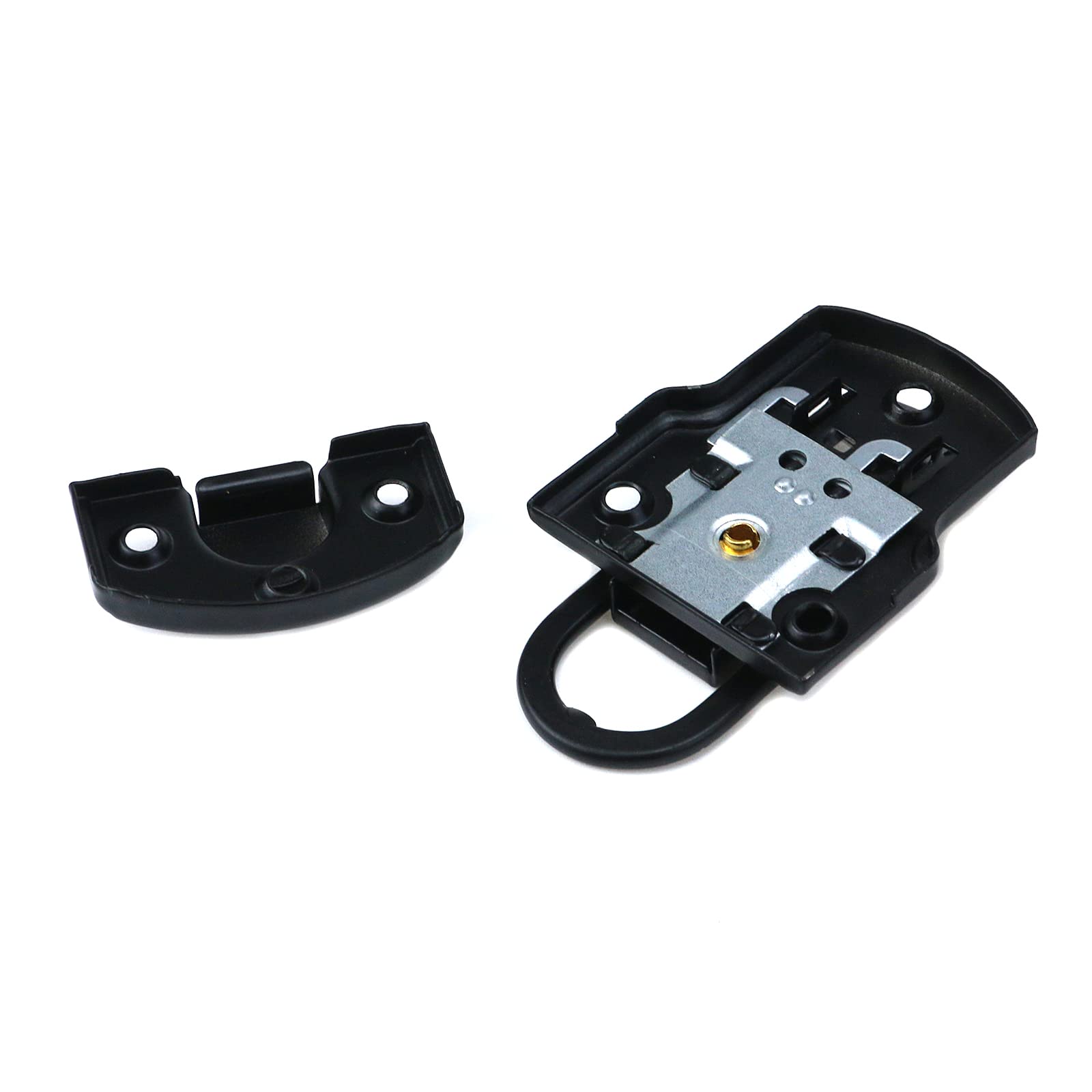 Semetall 4Pcs Black Box Latches Hardware,Toolbox Case Luggage Hasps Latches Buckle Lock Clasp Clamp with Key