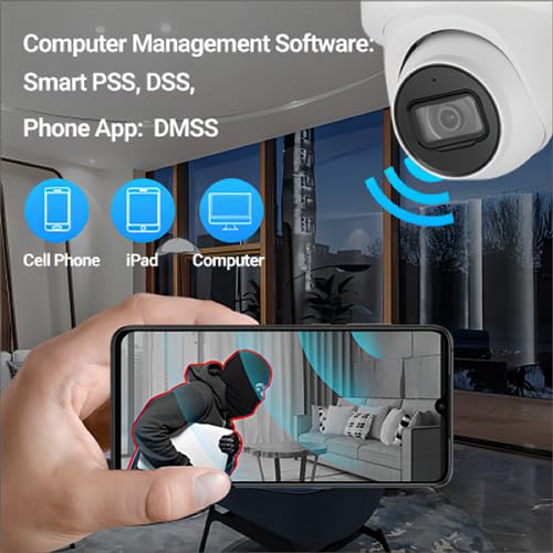 EmpireTech Security Camera 4MP 1/1.8" CMOS Ultra Low Light Starlight+ IR Turret AI IP Camera SMD 3.0,AcuPick,IP67,POE and ePOE,Built-in Mic,Vehicle and Human Detection,IPC-T54IR-AS 2.8mm S3