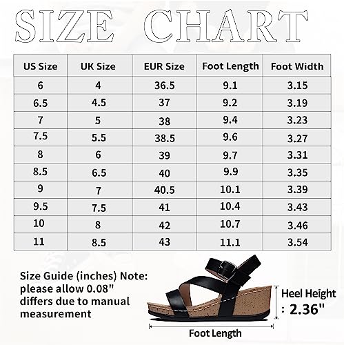 Jeossy Women's 837 Sandals White Slide Platform Open Toe Wedge High Heel Slip On Shoes Size 7 (DJY837 White 07)