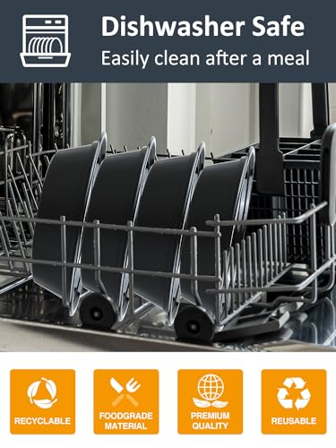 NEEBAKE 50 Sets 24oz Meal Prep Container - Reusable Plastic Food Storage Containers with Lids, Fits Microwave, Freezer and Dishwasher Safe