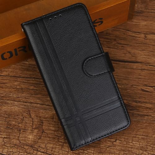 Mavis's Diary Compatible with Samsung Galaxy A23 5G Case Wallet for Men Women, Luxury PU Leather Folio Cover Shockproof Bumper Magnetic Flip Folding Book Case with Card Holder Kickstand (Black)
