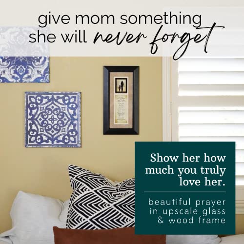 Dexsa Prayer for My Mom Wood Frame Wall Plaque for Mother’s Day, Birthday Gift for Mom, Made in USA, Bonus Mom Gift, Mother-in-Law Picture Frame, Best Mom Plaque from Son or Daughter, 8x16 inches