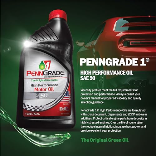 PENN GRADE 1, 71156, Monograde High Performance Oil SAE 50, 1 Quart