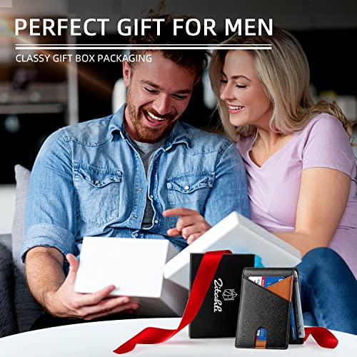 Zitahli Wallet for Men,Mens Wallet,Slim Leather Bifold,RFID Blocking 11 Slots Gift Box