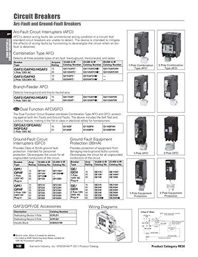SIEMENS QA115AFC 15-Amp Single Pole 120-volt Plug-On Combination AFCI Breaker, Black