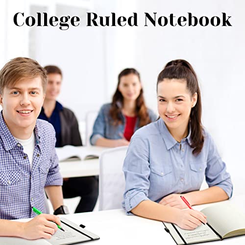 28 Pack Lined Notebook Journal Bulk A5 Hardcover Notebook PU Leather College Ruled Notepad 5.5 x 8.2 Inch Ruled Lined Journal Set With Pen Holder for School Business Work Travel Writing(Black)