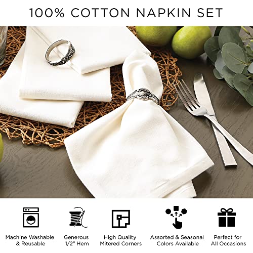 DII Buffalo Check Collection, Classic Farmhouse Tabletop Set, Napkin Set, 20x20, Gray & White, 6 Piece