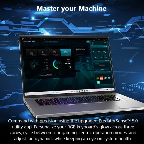 Acer Predator Triton Neo 16 Gaming Creator Laptop | 16" WQXGA 240Hz Calman Verified | AI-Powered | Intel Core Ultra 7 Processor 155H | NVIDIA GeForce RTX 4060 | 16GB LPDDR5X | 1TB SSD | PTN16-51-71DY