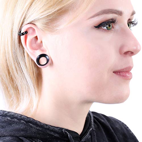 WBRWP 48pcs Ear Plugs Tunnels Stretching Expander-Kit Set : Acrylic Tapers and Plugs with Double O-Ring(14g-00g) & Soft Silicone Tunnels (8g-10mm) Ear Gauges Stretcher Colorful Point
