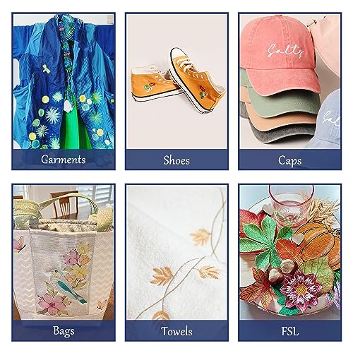 Smartstitch S-1501 Commercial Embroidery Machine with 15 Needles,14"x20" Embroidery Area,1200SPM Max Speed,12" Touch Screen, Wifi available, capable of embroidering on 3D Caps, Flat, T-shirt and more