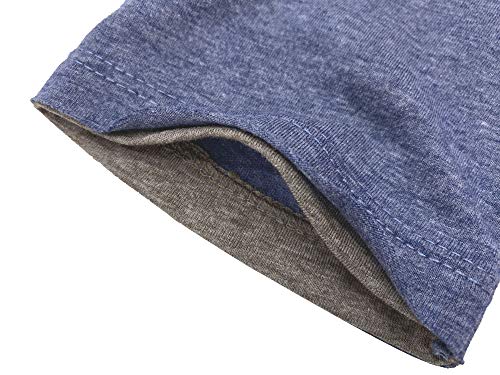 VANCOOG Mens Business Casual Slim Fit Long Sleeve Henley T-Shirts Thermal Shirt-Dark Army Green-S