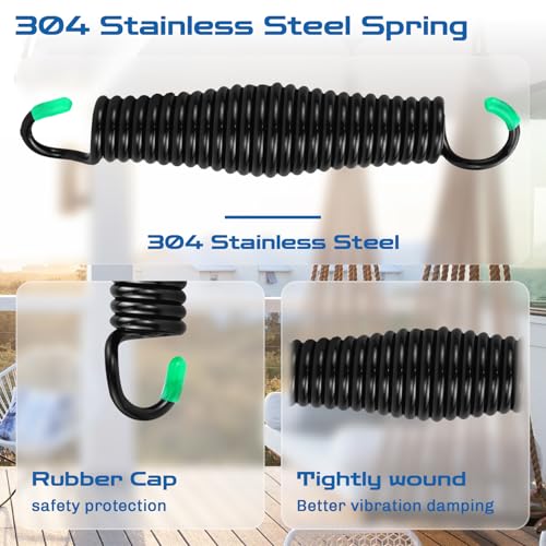 2Pack Premium Porch Swing Springs,1300lb Heavy Duty Springs, Rust Resistant Swing Springs, Spring for Swing Hammock Hanging Chair Spring for Hammock Spring,Porch Swings,Indoor Outdoor Hanging Kit