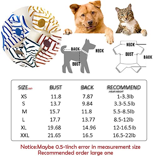 Pack of 2 Cute Doggie Embroidery Dog Coat Turtleneck Stretchy Dog Sweater Super Soft Dog Cold Weather Coat for Cats Dogs (X-Small, Blue+Yellow)