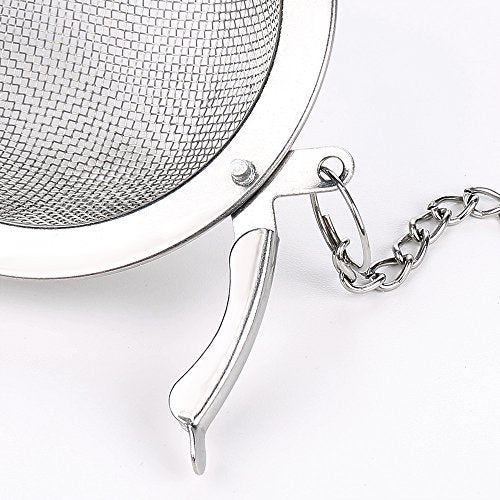 Siasky 2PCS Stainless Steel Mesh Tea Infuser, 2.1 Inch Tea Ball, Strainer Tea Diffuser, Steeper for Filtering Tea